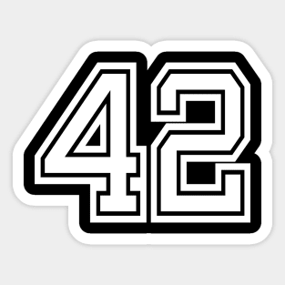 Numbers 42 for a sports team, group, or community Sticker